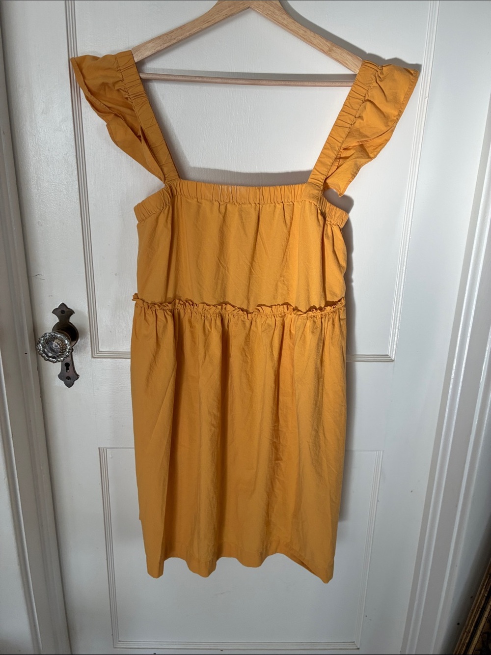 Madewell Yellow Ruffle Strap Sundress
